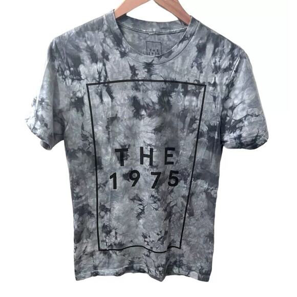 The 1975 Band T-Shirt Women’s Small Blue Tie-Dye Cotton Short Sleeve Crew Neck - Picture 1 of 5